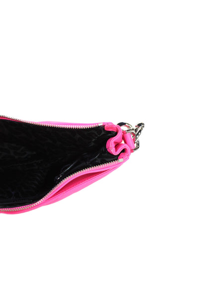 Rebecca Minkoff Womens Leather Quilted Shoulder Handbag Neon Pink
