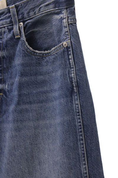 Amo Women Straight Jeans High Rise Blue 100% Cotton Inseam 28 Size 25