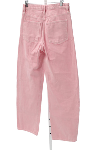 Frame Womens Wide-Leg High Rise Pink Cotton Jeans Size 25