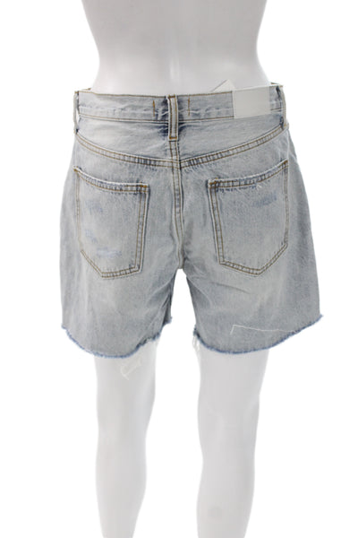 Pistola Womens Cut-Off Cotton Shorts Blue Distressed Size 26