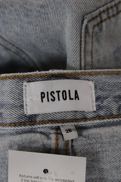 Pistola Womens Cut-Off Cotton Shorts Blue Distressed Size 26
