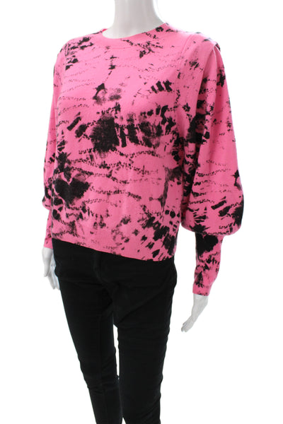 Generation Love Womens Pink Tie Dye Pullover Crew Neck Size XS
