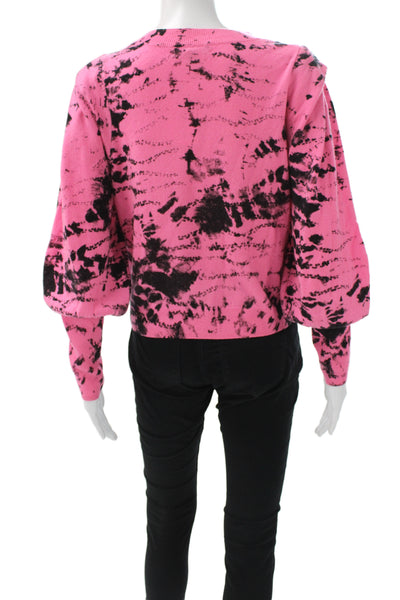 Generation Love Womens Pink Tie Dye Pullover Crew Neck Size XS