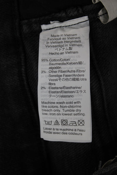 Madewell Womens Ankle Skinny High Rise Jeans Dark Gray Button Size 30P