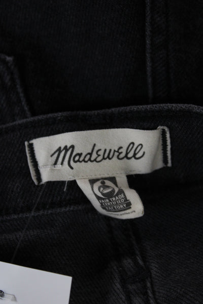Madewell Womens Ankle Skinny High Rise Jeans Dark Gray Button Size 30P