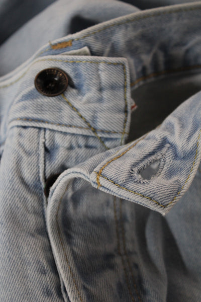 Todd Snyder Mens Straight Jeans Light Blue Button Cotton Size 31