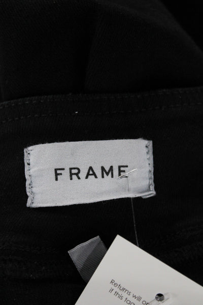Frame Women Cropped Ankle Pants Black Size 0