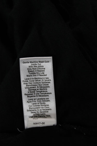 Nation LTD Women Jersey T-Shirt Black Long Sleeve Crew Neck Size XS