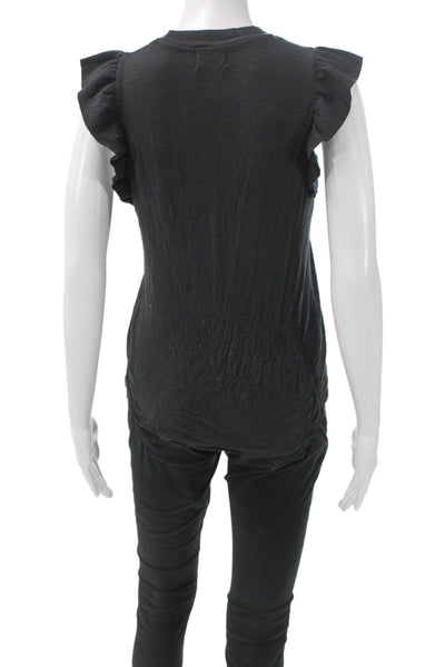Nation LTD Womens Basic Gray Sleeveless Crew Neck T-Shirt Size XS