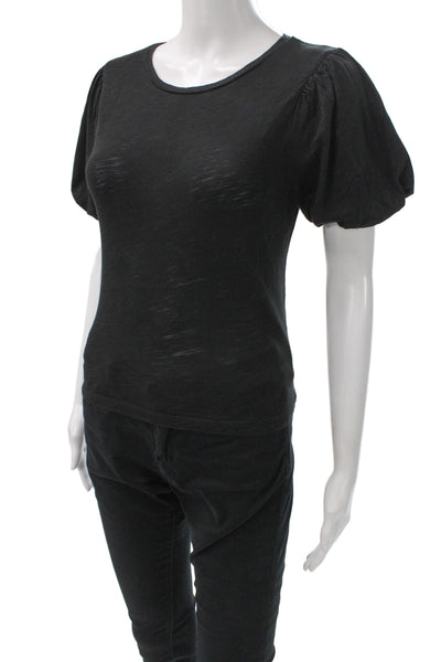 Goldie Womens Basic Black Crew Neck Short Sleeve T-Shirt Size XS