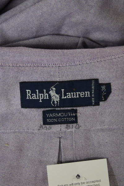 Ralph Lauren Blue Label Mens Button Up Shirt Purple Long Sleeve Size M
