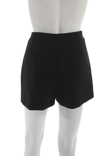 Zara Women Hot Pants Black Polyester Zip Casual Size L