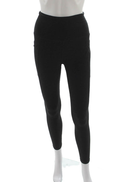 Beyond Yoga Womens Black Ankle Leggings Polyester Blend Solid Athletic Size M