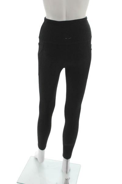 Beyond Yoga Womens Black Ankle Leggings Polyester Blend Solid Athletic Size M
