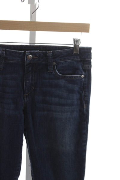 Joes Womens Skinny Blue Cotton Jeans Low Rise Button Size 28