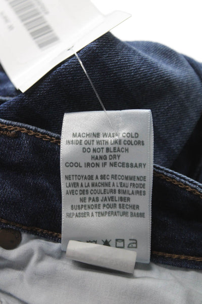 Joes Womens Skinny Blue Cotton Jeans Low Rise Button Size 28