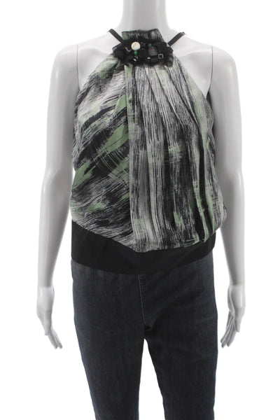 Robert Rodriguez Black Label Women Silk Multicolor Halter Blouse Size 2