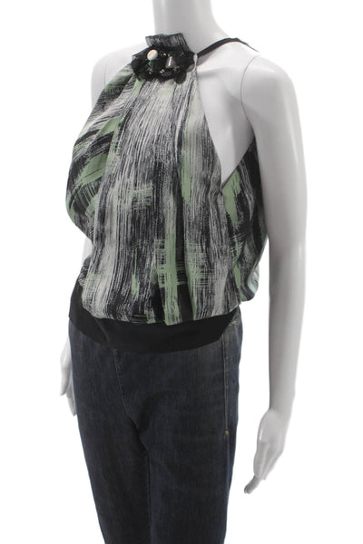 Robert Rodriguez Black Label Women Silk Multicolor Halter Blouse Size 2
