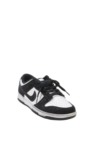 Nike Mens Suede Panda Dunk Low Retro SE Sneakers Black White Size 8