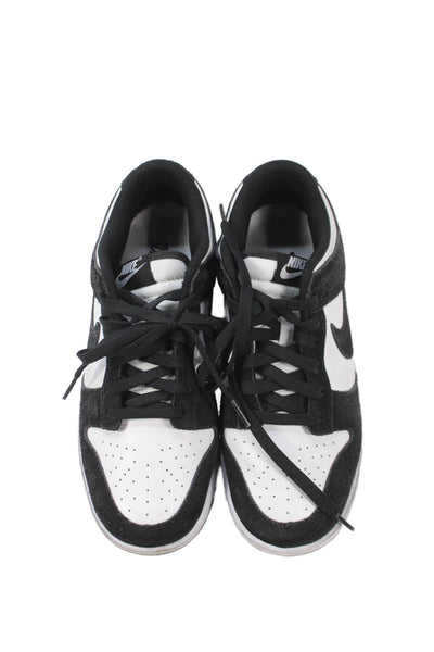 Nike Mens Suede Panda Dunk Low Retro SE Sneakers Black White Size 8