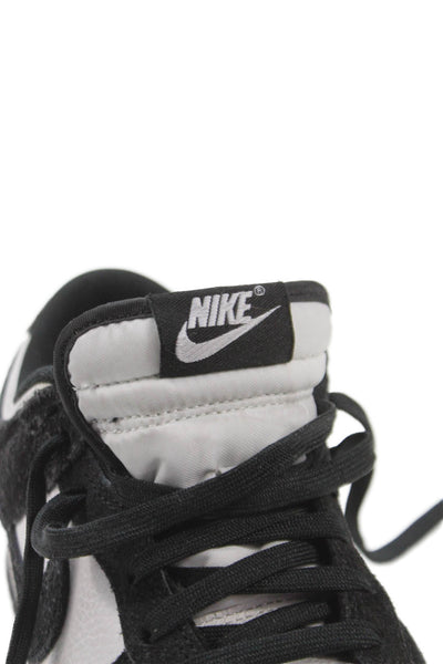 Nike Mens Suede Panda Dunk Low Retro SE Sneakers Black White Size 8