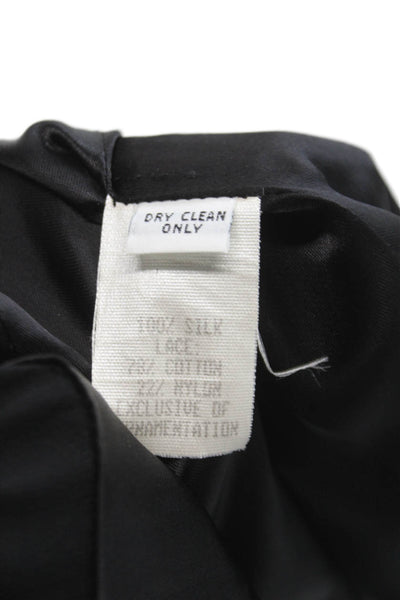 Sarah Phillips Women Silk Black Basic Jacket Button Long Sleeve Bust 40 Size 10