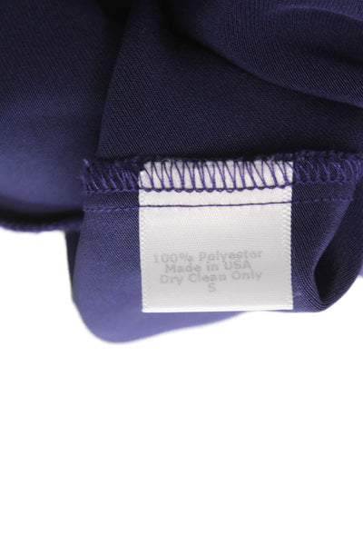 Nonchalant Label Women Maxi Dress Purple Long Sleeve Round Neck Size S