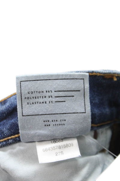 AYR Womens Straight Mid-Rise Blue Jeans Petite Inseam 26 Size 27