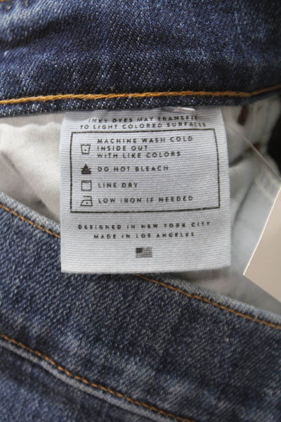 AYR Womens Straight Mid-Rise Blue Jeans Petite Inseam 26 Size 27