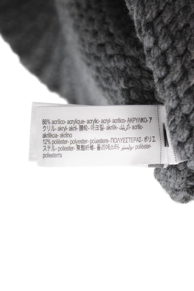 Zara Womens Pullover V-Neck Short Sleeve Sweater Gray Size S