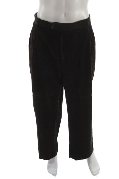 J. Peterman Mens Chino Pants Brown Polyester Blend Size 48