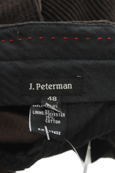 J. Peterman Mens Chino Pants Brown Polyester Blend Size 48
