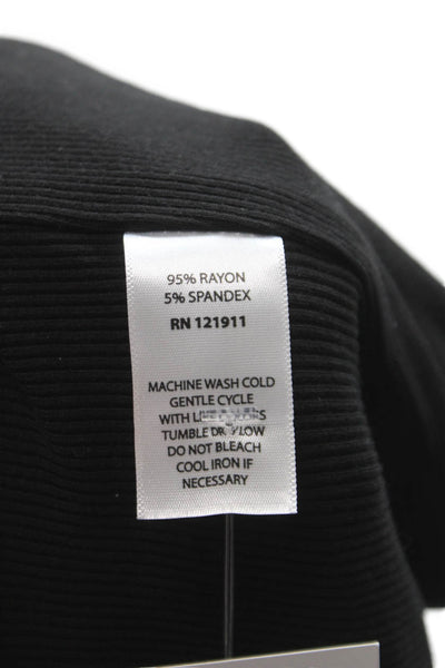 LNA Womens Shrug Sweater Black V Neck Long Sleeve Rayon Blend Size XS