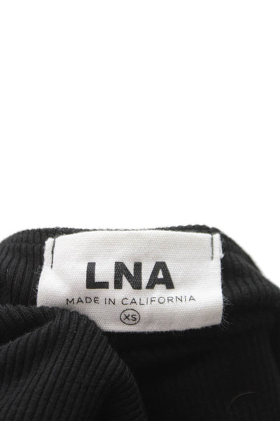LNA Womens Shrug Sweater Black V Neck Long Sleeve Rayon Blend Size XS