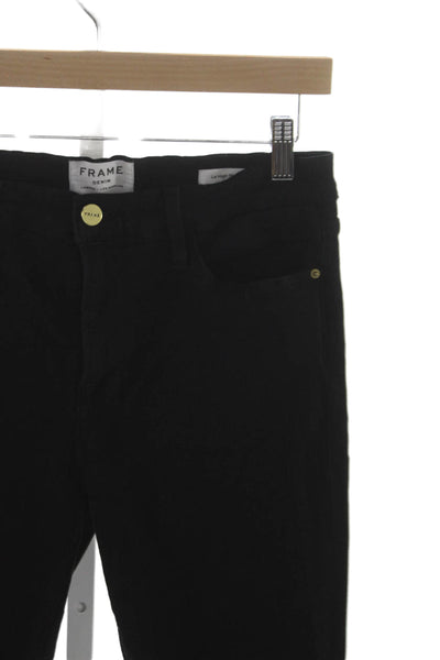 Frame Denim Womens Skinny Black High Rise Jeans Size 29