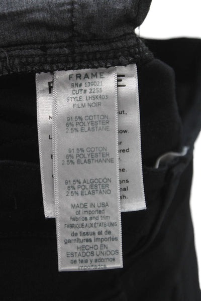 Frame Denim Womens Skinny Black High Rise Jeans Size 29