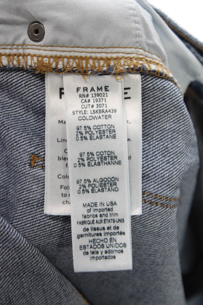 Frame Denim Women Cropped Distressed Blue Jeans Size 30