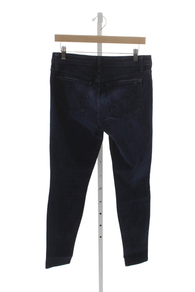 Joes Jeans Women Skinny Blue Mid Rise Cotton Blend Jeans Size 30