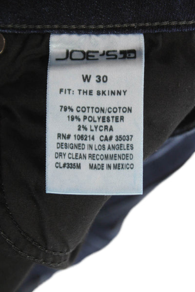 Joes Jeans Women Skinny Blue Mid Rise Cotton Blend Jeans Size 30