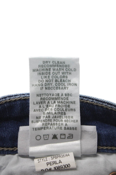 Joes Jeans Womens Skinny Distressed Blue Jeans Mid Rise Size 30