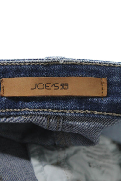 Joes Jeans Womens Skinny Distressed Blue Jeans Mid Rise Size 30