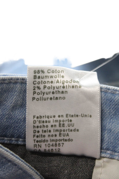 AG Adriano Goldschmied Women Ankle Jeans Mid Rise Distressed Blue Size 30