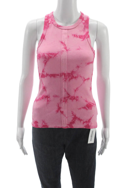 Proenza Schouler Women Tie-Dye Sleeveless Cotton Tank Round Neck Size XS
