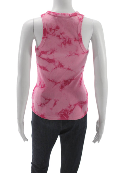 Proenza Schouler Women Tie-Dye Sleeveless Cotton Tank Round Neck Size XS