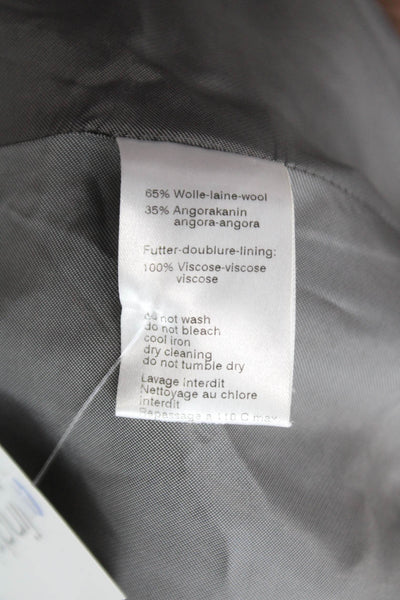 Akris Punto Womens Wool Gray Basic Jacket Zip Long Sleeve Size 6