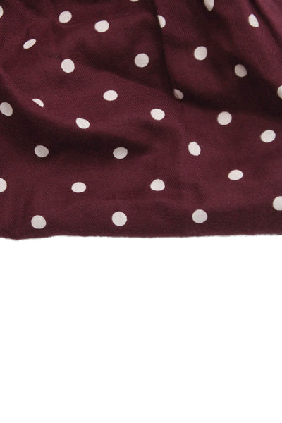 Jacadi Childrens Girls Polka Dot A Line Skirt Burgundy White Size 10