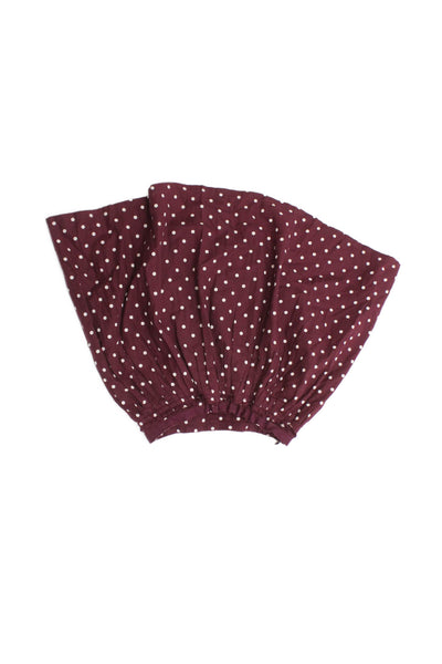 Jacadi Childrens Girls Polka Dot A Line Skirt Burgundy White Size 10
