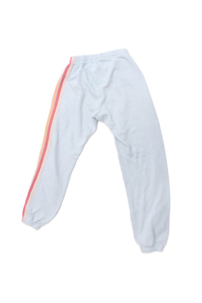 Aviator Nation Childrens Girls Striped Sides Sweatpants Blue Size Extra Small