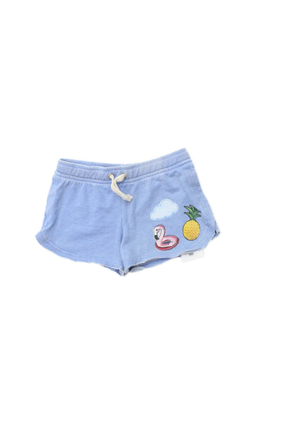 Vintage Havana Childrens Girls Sweat Shorts Blue Cotton Size 14