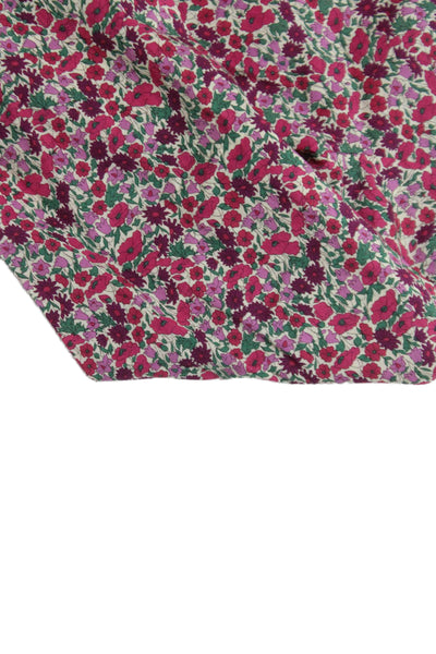 Jacadi Childrens Girls Floral Print Blouse Pink Purple Cotton Size 10